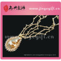 Fashionable Bling Crystal Pendant New Design Woven Wire Necklace